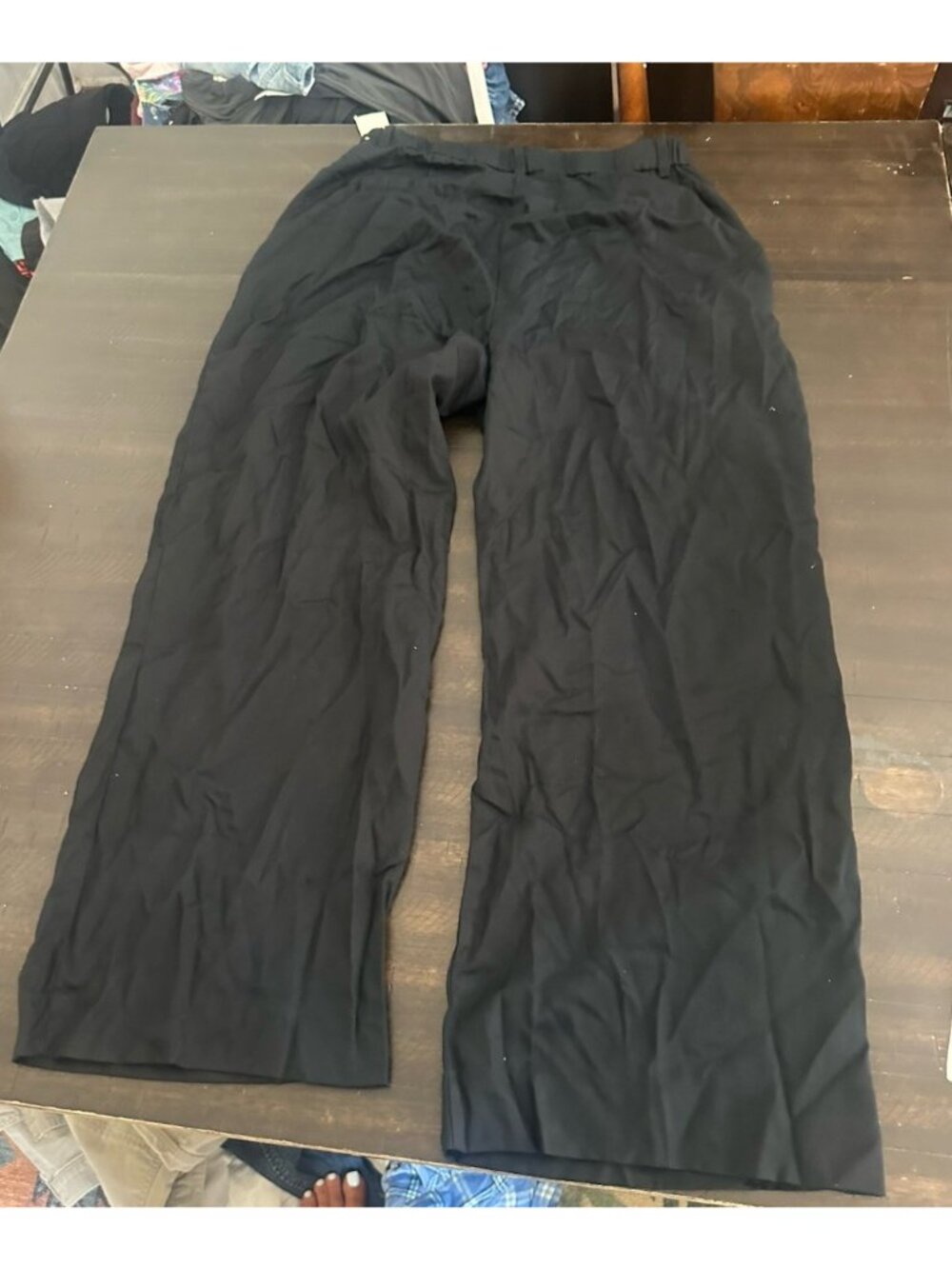 Women’s Abercrombie & Fitch Black Wide Leg Pants Size Medium Short NWT - Picture 3 of 6